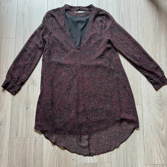 ASTR The Label Long sleeve sheer mini dress sz M - Picture 6 of 11